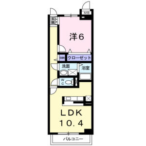 1LDK 間取り図