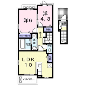 2LDK 間取り図
