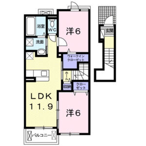 2LDK 間取り図