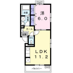 1LDK 間取り図