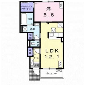 1LDK 間取り図