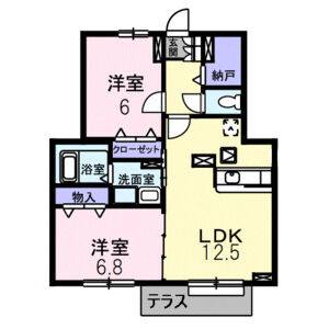 2LDK 間取り図