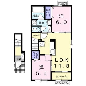 2LDK 間取り図
