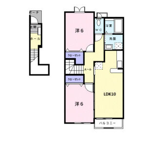 2LDK 間取り図