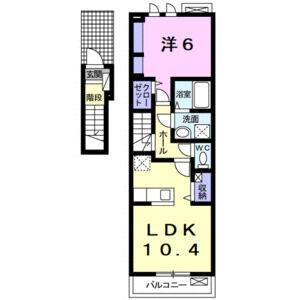 1LDK 間取り図