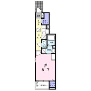 1K 間取り図