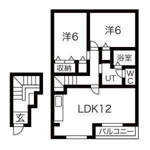 2LDK 間取り図