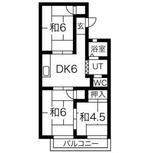 3DK 間取り図