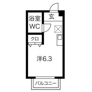 ワンルーム 間取り図