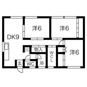 3DK 間取り図