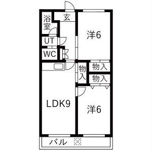 2LDK 間取り図