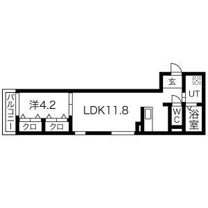 1LDK 間取り図