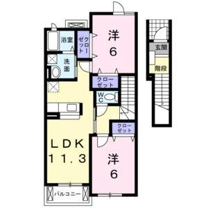 2LDK 間取り図