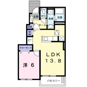 1LDK 間取り図