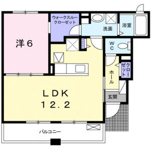 1LDK 間取り図