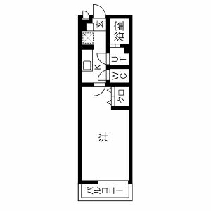1K 間取り図
