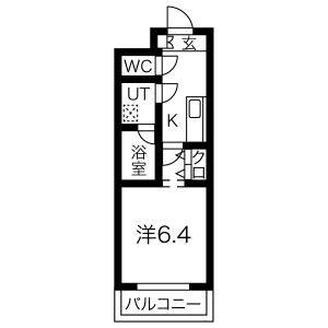 1K 間取り図