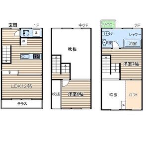 2LDK 間取り図