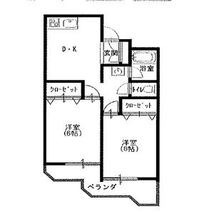 2DK 間取り図