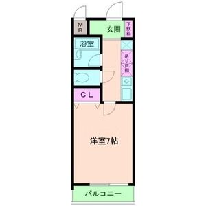 1K 間取り図