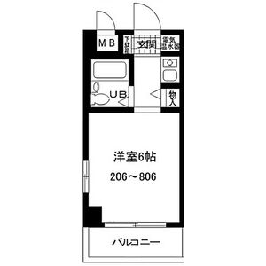ワンルーム 間取り図