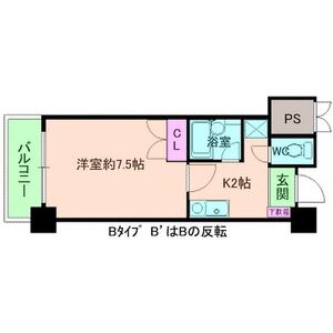 1K 間取り図