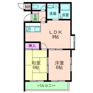 2LDK 間取り図
