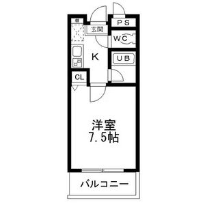 1K 間取り図
