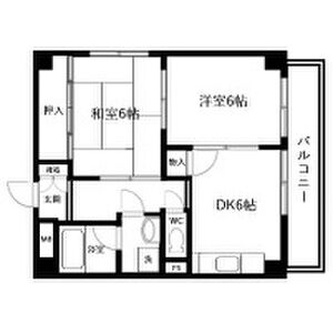 2DK 間取り図