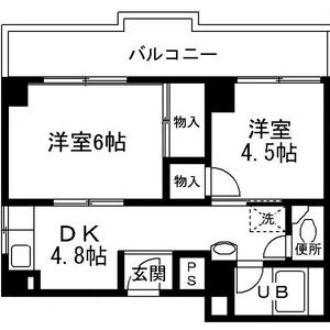 1DK 間取り図