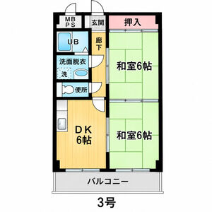 2DK 間取り図