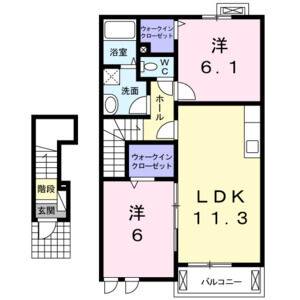 2LDK 間取り図