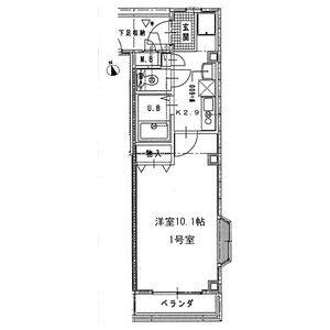 1K 間取り図
