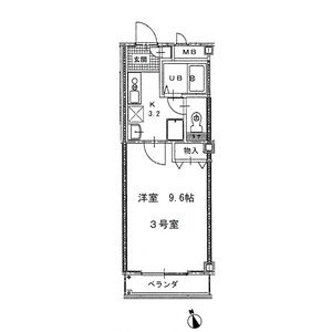 1K 間取り図