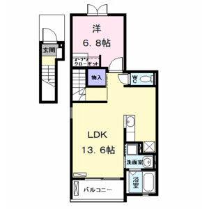 1LDK 間取り図