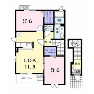 2LDK 間取り図