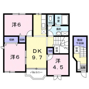 3DK 間取り図