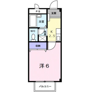 1K 間取り図