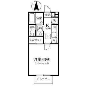 1K 間取り図