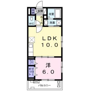 1LDK 間取り図