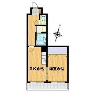 1DK 間取り図