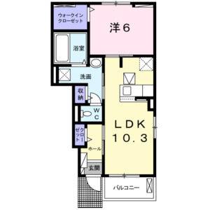 1LDK 間取り図