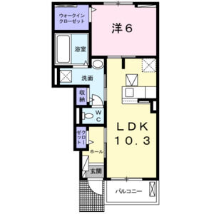 1LDK 間取り図