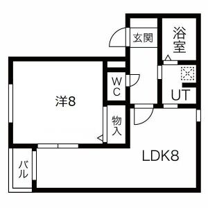 1LDK 間取り図