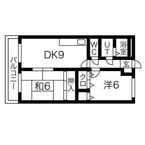 2DK 間取り図