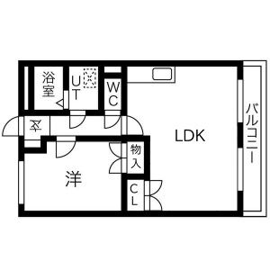 1LDK 間取り図