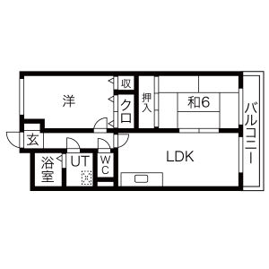 2LDK 間取り図