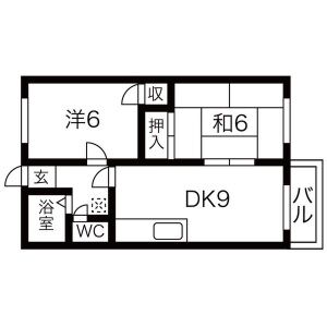 2DK 間取り図