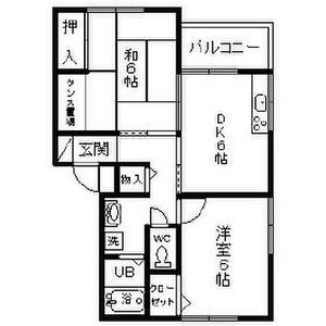 2DK 間取り図