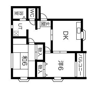 2DK 間取り図